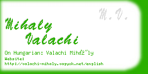 mihaly valachi business card